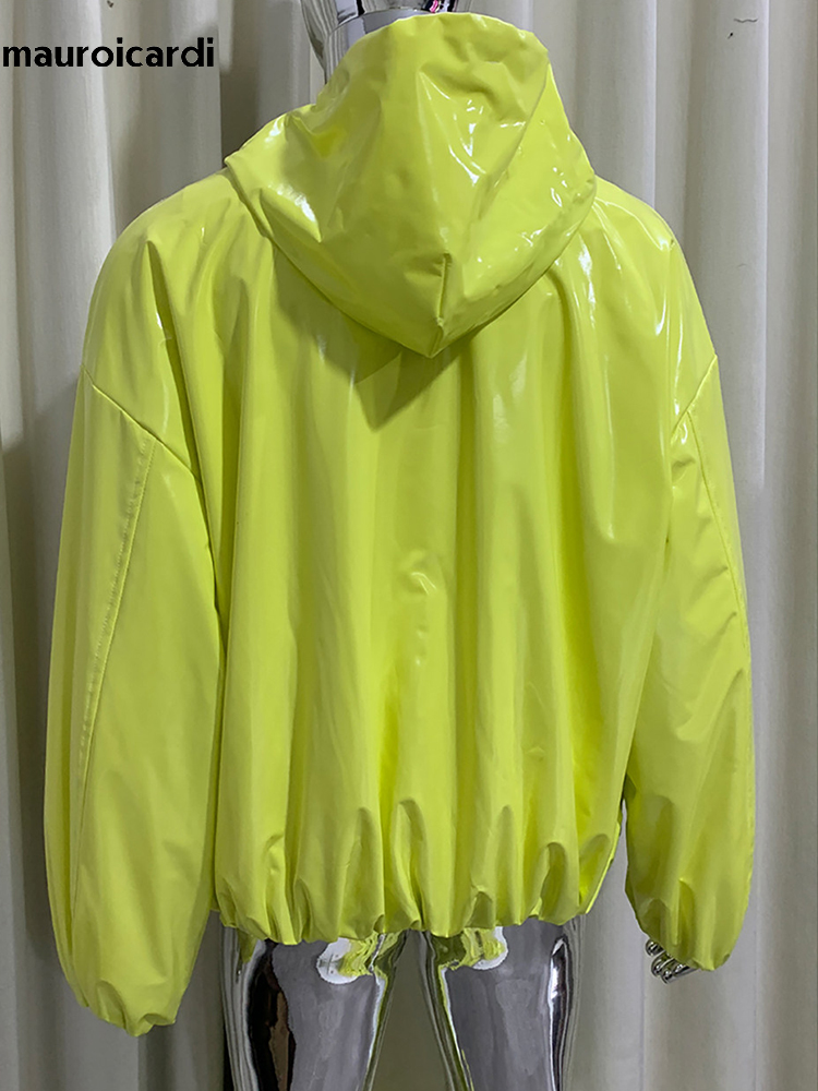 Streetwear Brand Clothing - มาโรอิคาร์ดี สปริงเสื้อแจ็คเก็ตหนังเงาขนาดใหญ่สำหรับผู้ชายพร้อมซิปฮู้ดเสื้อผ้าสตรีทแวร์สุดหรูสำหรับผู้ชายแบรนด์ดัง