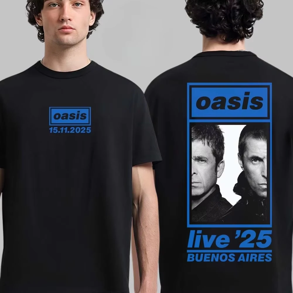 Streetwear Brand Vintage - เสื้อยืดคอตตอน Hot Oasis แขนสั้น สำหรับชายและหญิง แฟชั่นฤดูร้อน