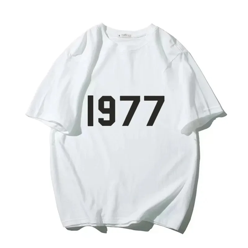 Streetwear Brand Vintage - เสื้อเชิ้ตผ้าฝ้ายพิมพ์ลายแบรนด์แฟชั่นเกาหลี - วินเทจ 1977 - สไตล์สำหรับผู้ชายและผู้หญิง