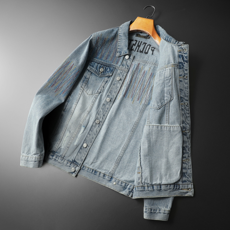 ยี่ห้อVINTAGEล้างDENIMแจ็คเก็ต - Streetwear Brand Denim บทวิจารณ์และราคา