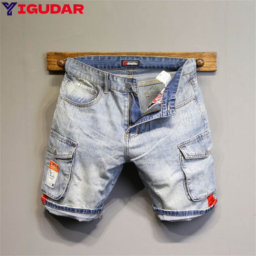 กางเกงยีนส์ขาสั้นผู้ชายแบรนด์แ - Streetwear Brand Denim บทวิจารณ์และราคา