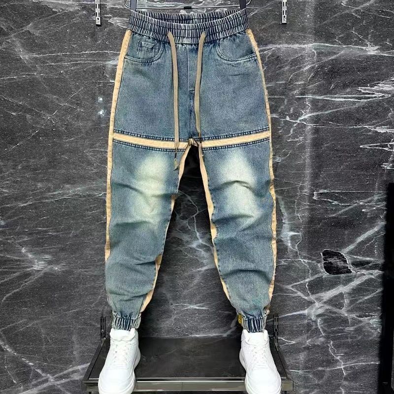 กางเกงฮาเร็มขายาวสำหรับผู้ชาย2 - Streetwear Brand Denim บทวิจารณ์และราคา