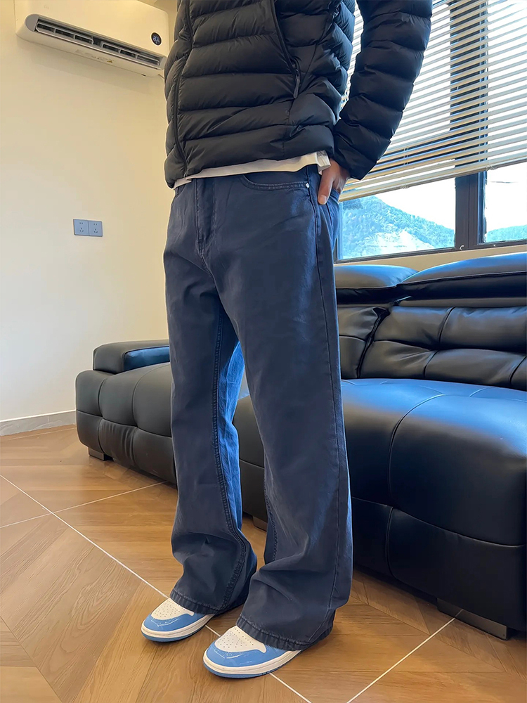 กางเกงยีนส์ทรงตรงสำหรับผู้ชาย  - Streetwear Brand Denim บทวิจารณ์และราคา