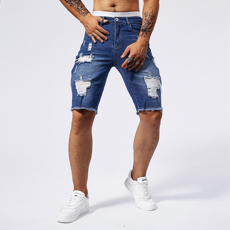 2025 ฤดูร้อนใหม่ผู้ชาย Ripped  - Streetwear Brand Vintage บทวิจารณ์และราคา
