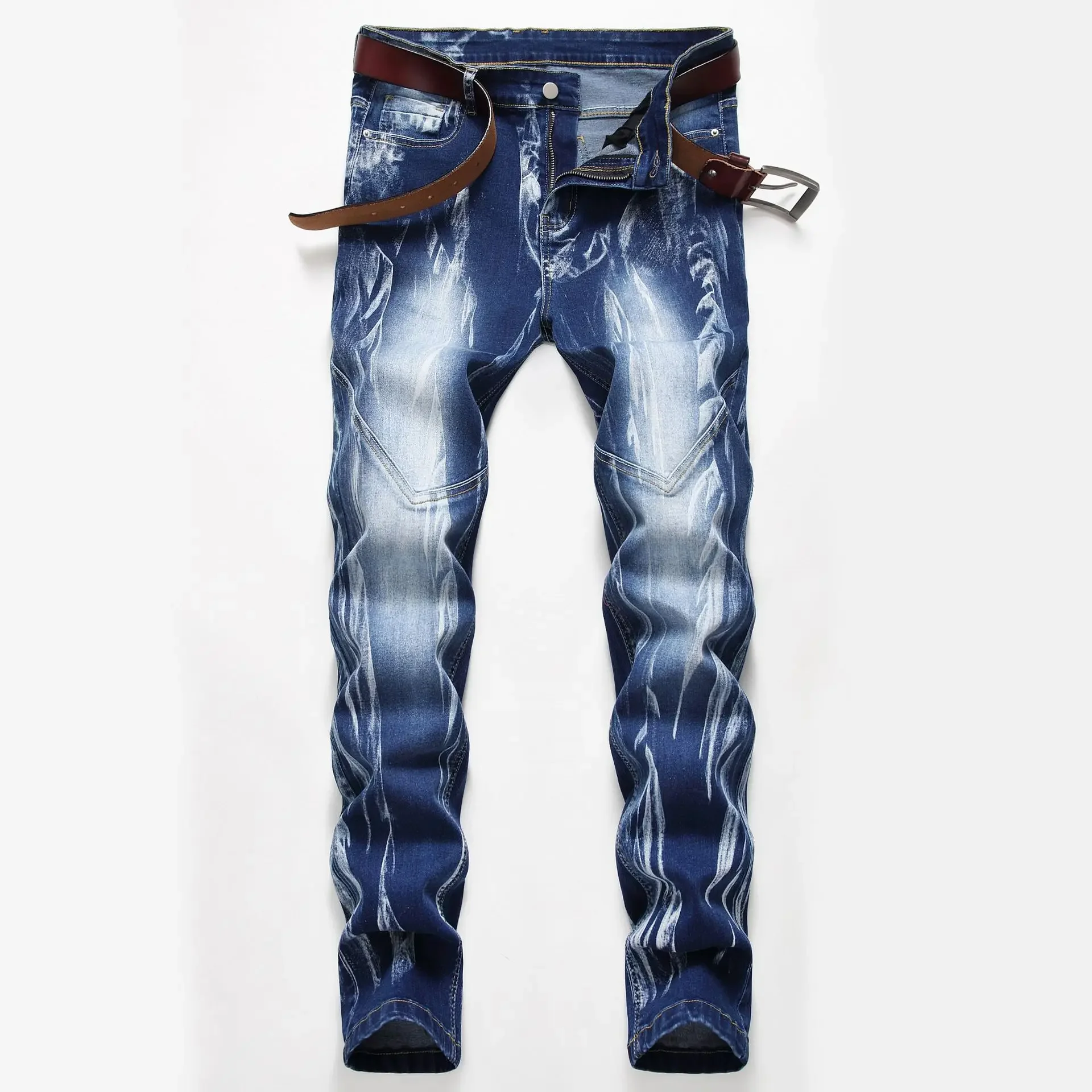 แฟชั่นพิมพ์ผู้ชายความยืดหยุ่น  - Streetwear Brand Denim บทวิจารณ์และราคา
