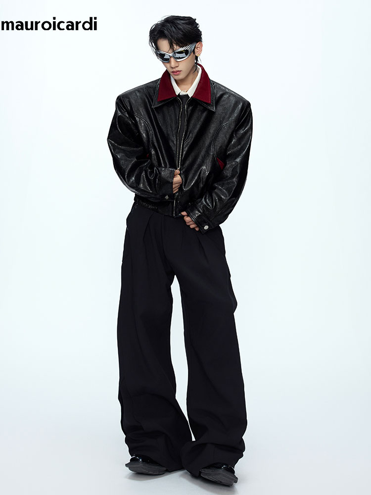 มาโรอิการ์ดี แจ็คเก็ตหนัง PU ล - Streetwear Brand Clothing บทวิจารณ์และราคา