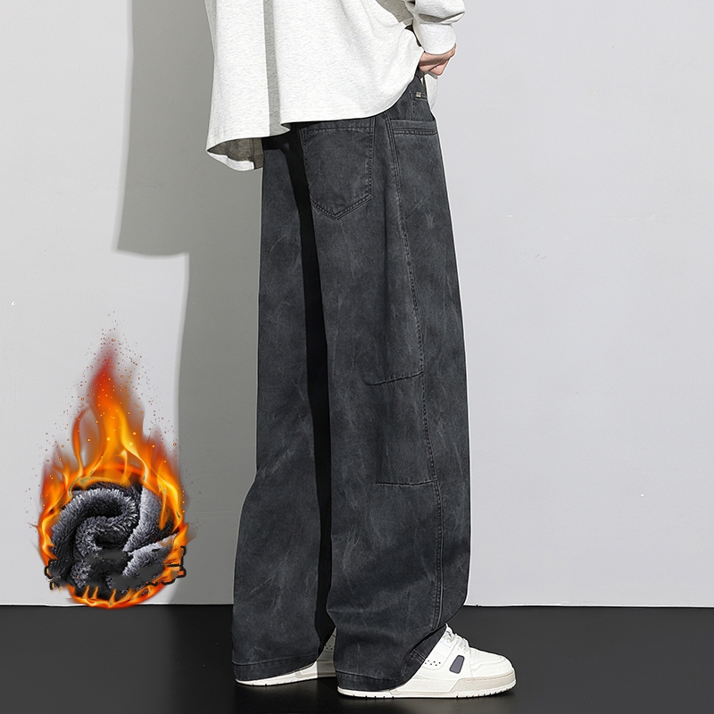 กางเกงขายาวผ้าฝ้ายทรงหลวมสำหรั - Streetwear Brand Vintage บทวิจารณ์และราคา