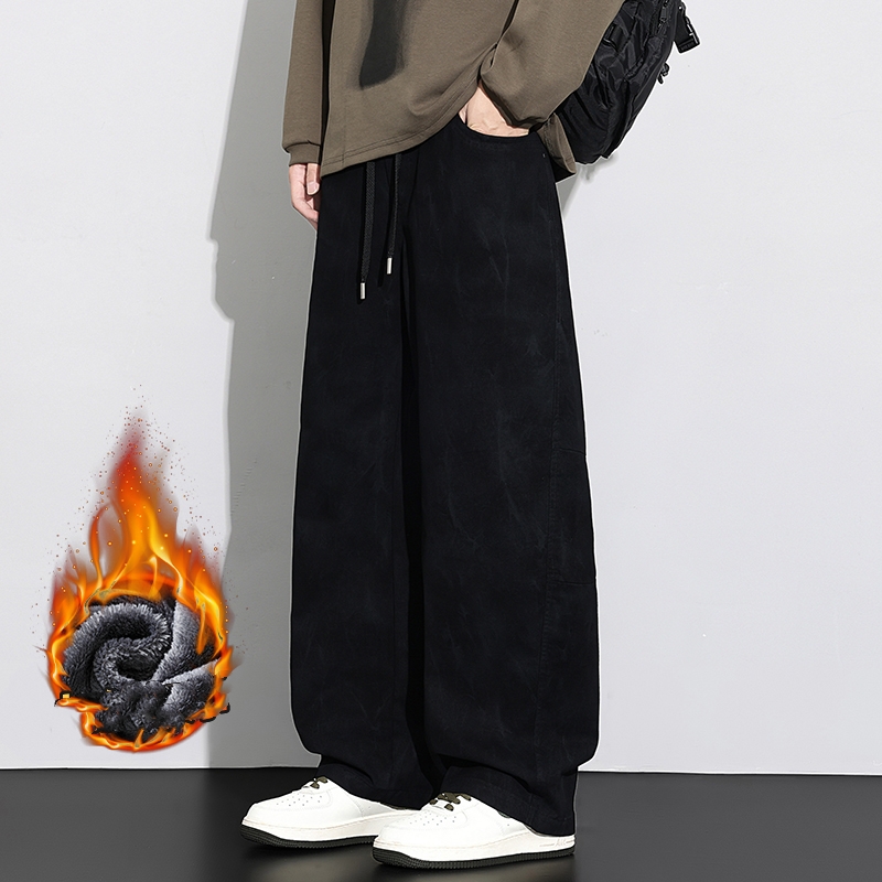 กางเกงขายาวผ้าฝ้ายทรงหลวมสำหรั - Streetwear Brand Vintage บทวิจารณ์และราคา