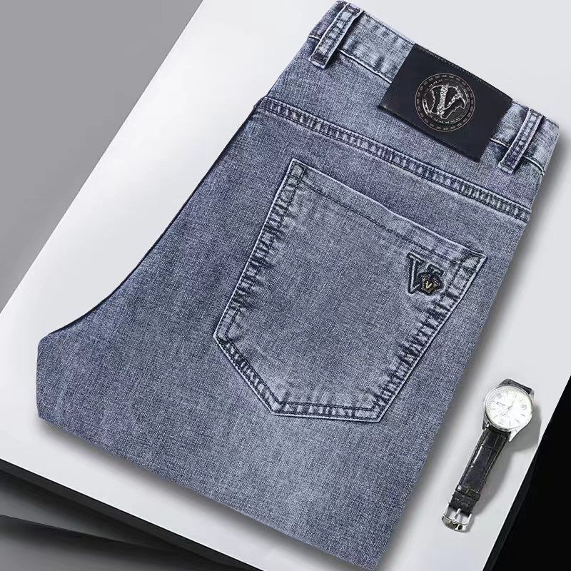 กางเกงยีนส์ทรงตรงผ้ายืดสไตล์ลำ - Streetwear Brand Denim บทวิจารณ์และราคา