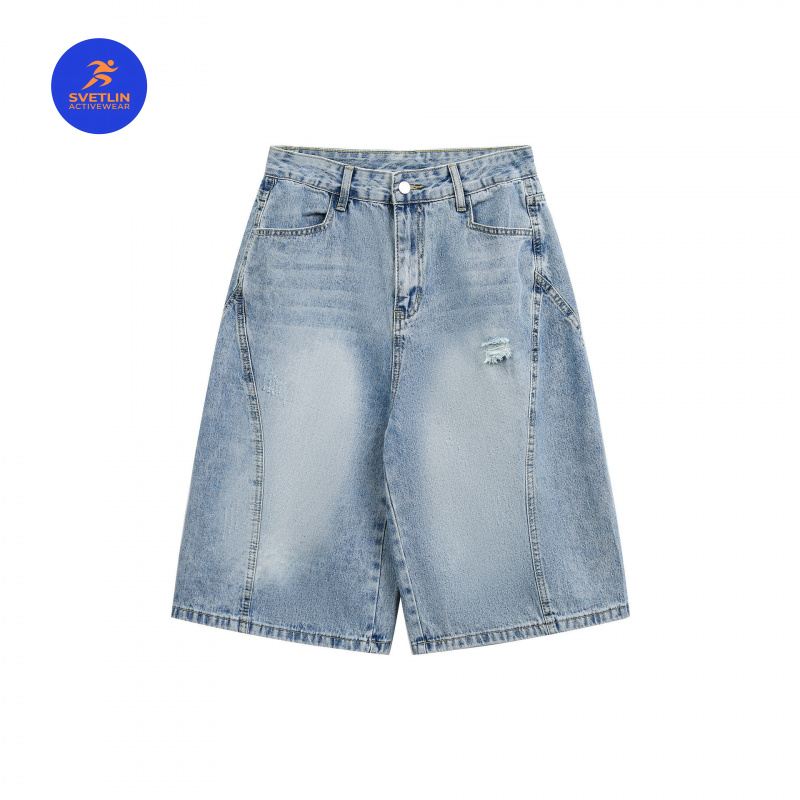 กางเกงยีนส์ขาสั้น MAQVOB คุณภา - Streetwear Brand Denim บทวิจารณ์และราคา