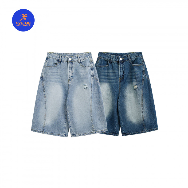 กางเกงยีนส์ขาสั้น MAQVOB คุณภา - Streetwear Brand Denim บทวิจารณ์และราคา